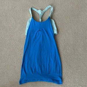 Blue Lululemon tank top with built in bra